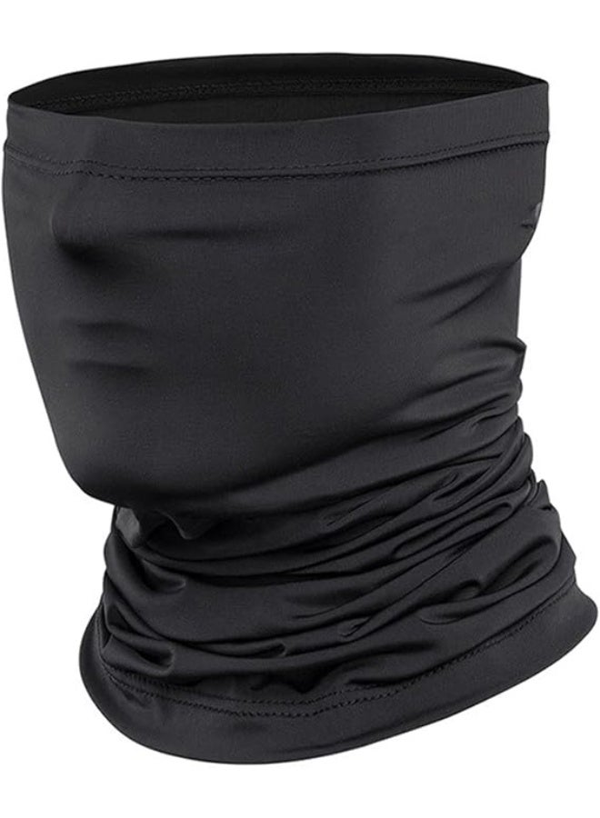 Chabeia Cooling Neck Gaiter Face Mask, Summer Half-Face Scarf Cover, Sun Protection and UV Protection (Black) - Image 1
